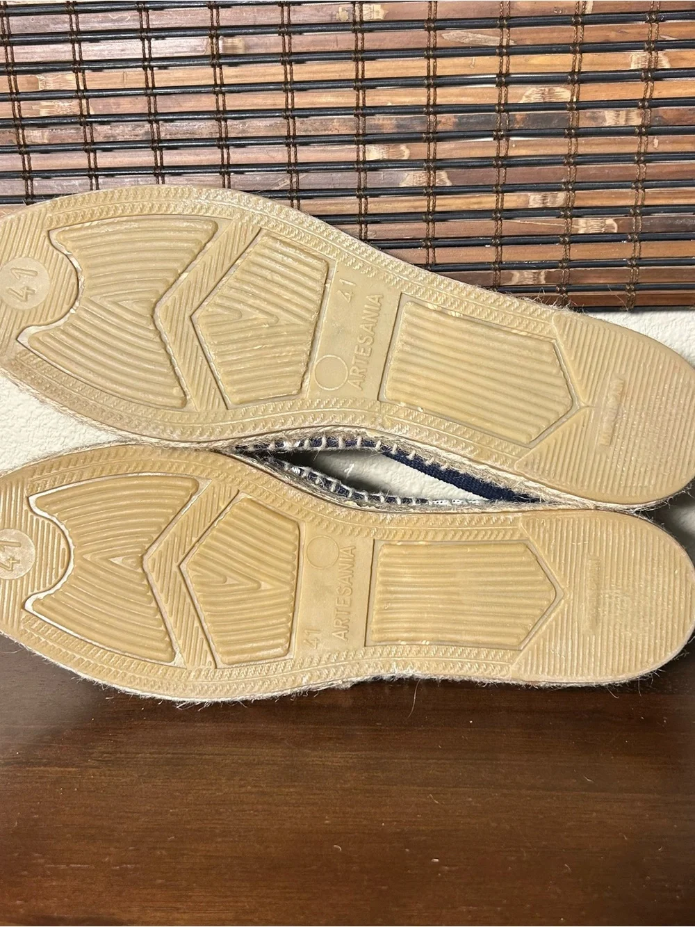 Alpargatus Shoes Size 41 US 10 Navy Stripe Espadrille Canvas Slingback